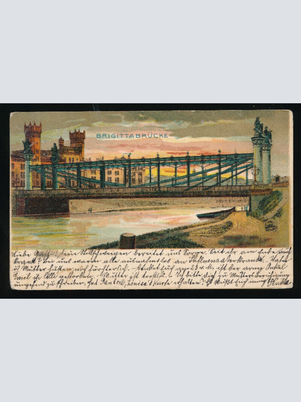 Litho - Karte aus Wien Brigattabrücke (5320)