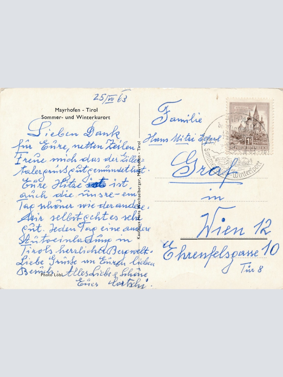 AK, Mayrhofen, Sommer und Winterkurort, Tirol (S1377)