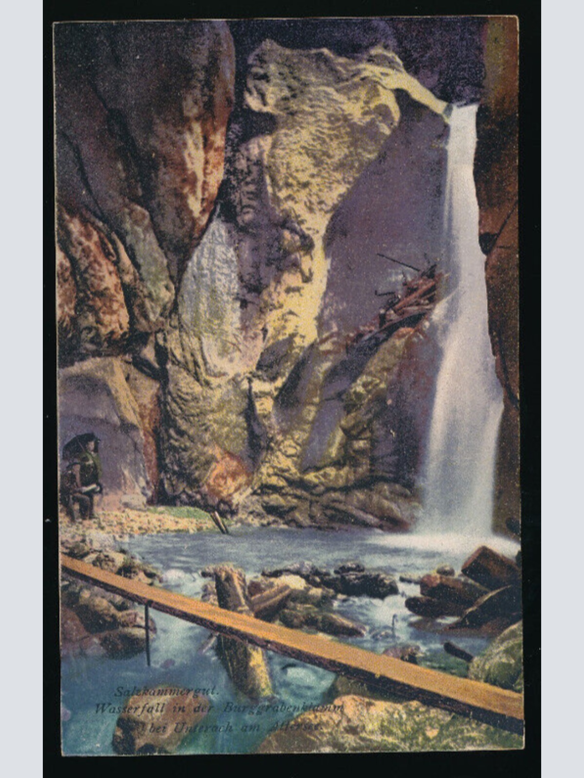 AK aus Unterach mit Burggrabenklamm Oberösterreich (5719)