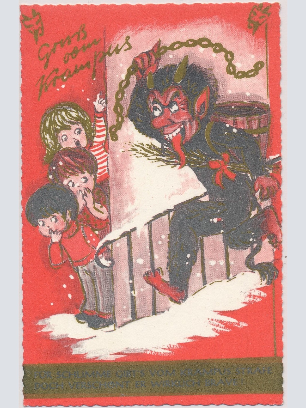 AK, Gruß vom Krampus, Für schlimme gibt's vom Krampus Strafe doch (S1513)