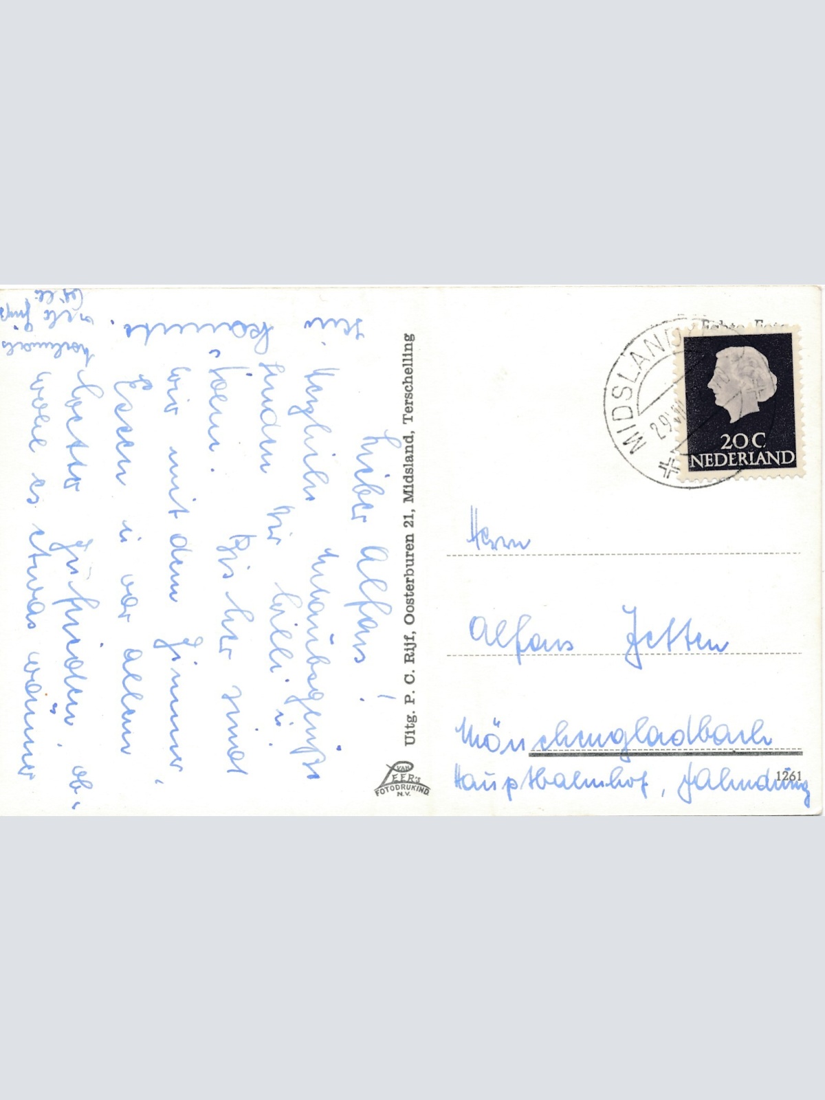 AK, Terschelling, In Vogelvlucht (S1514)