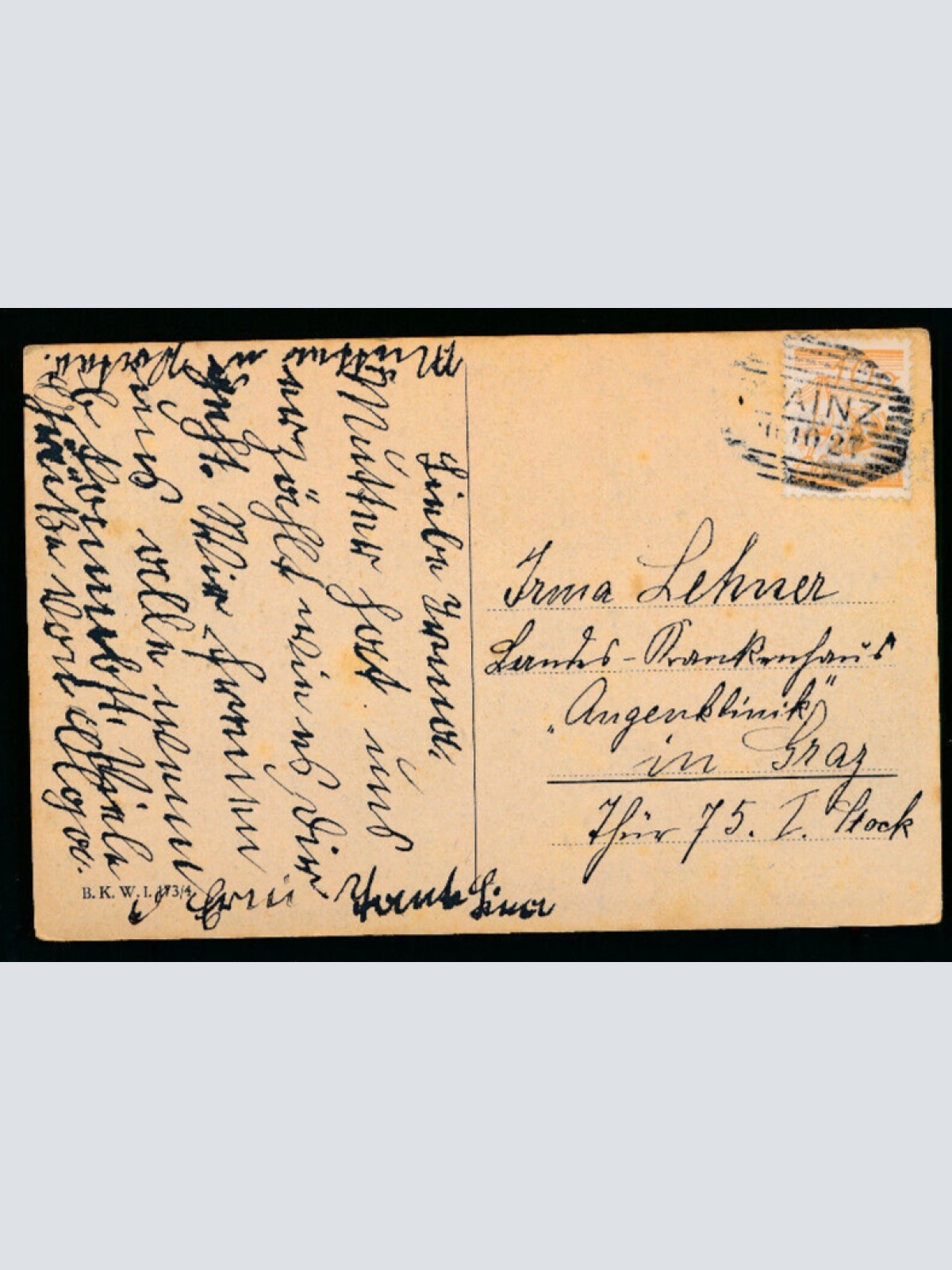 Motiv- Karte im Blütenschmuck Kinder auf der Blumenwiese (5699)