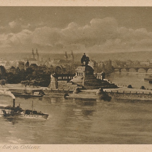 AK, Das deutsche Eck in Coblenz, Rheinland-Pfalz (S1469)