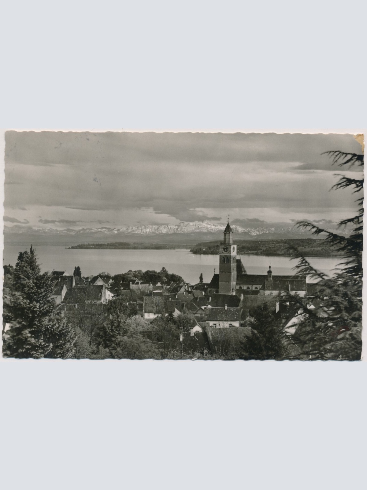 AK, Überlingen, Bodensee, Blick auf Insel Mainau, Baden-Württemberg (S1284)