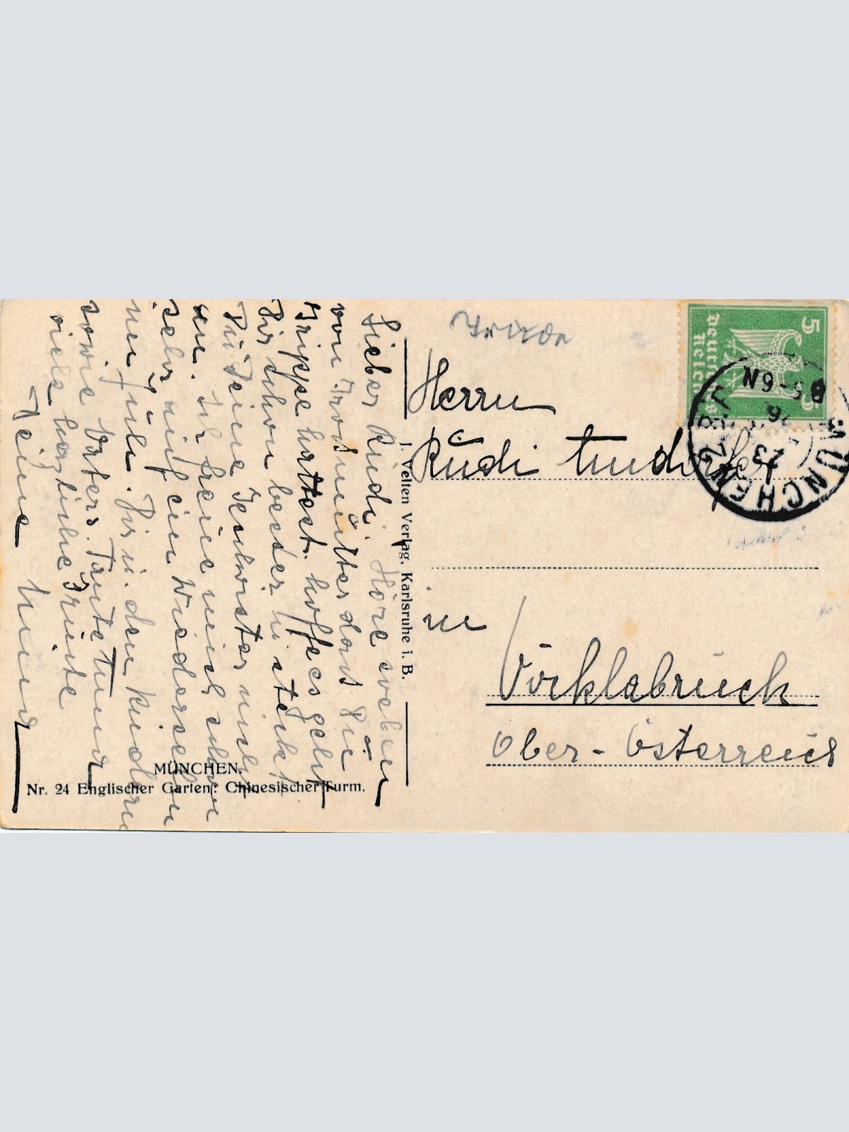 AK, München, Nr. 24 Englischer Garten: Chinesischer Turm (S1267)