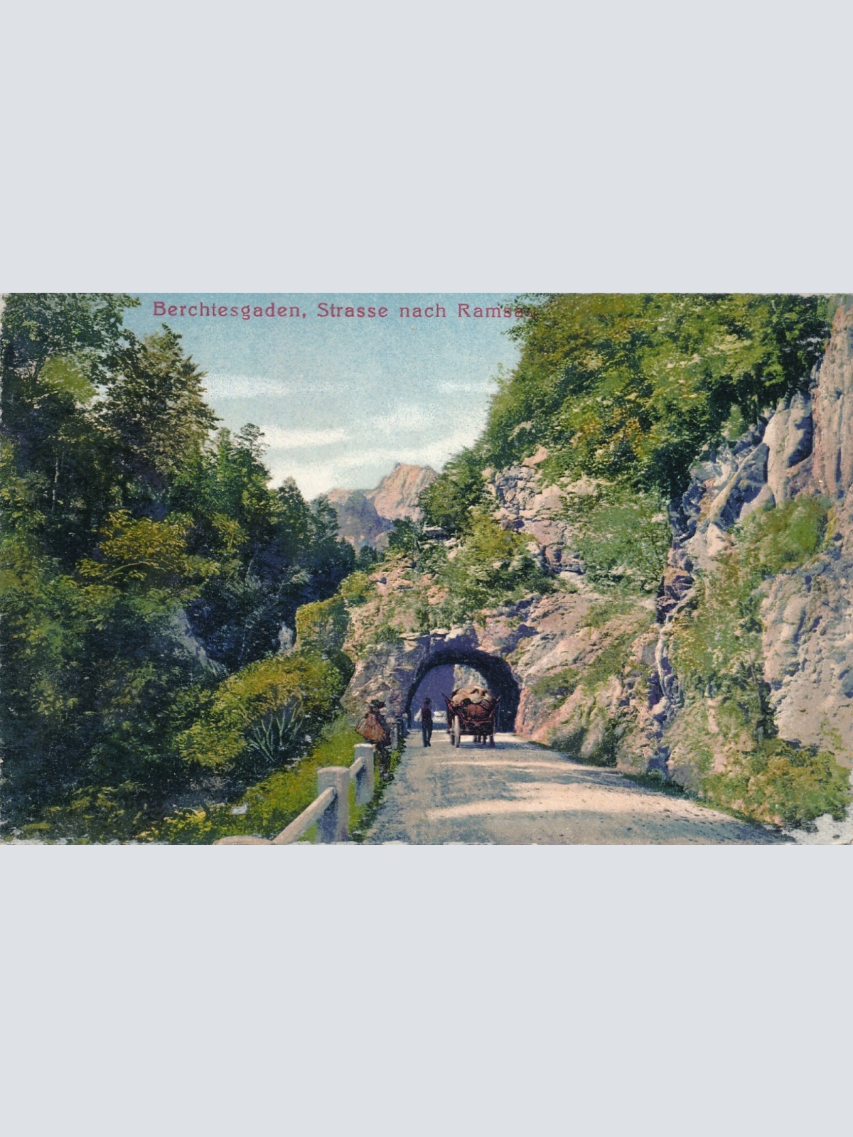 AK, Berchtesgaden, Straße nach Ramsau, Bayern (S1288)