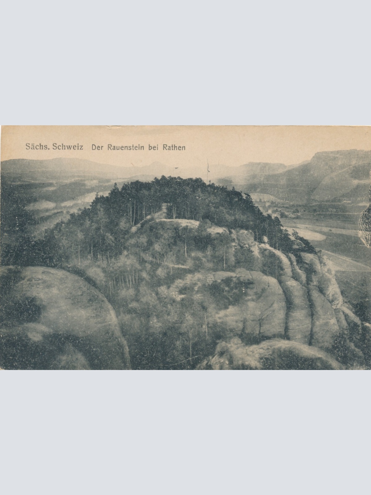 AK, Sächs. Schweiz, Der Rauenstein bei Rathen, Sachsen (S1316)