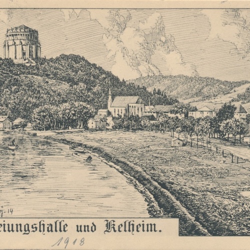AK, Befreiungshalle und Kelheim, Bayern (S1321)