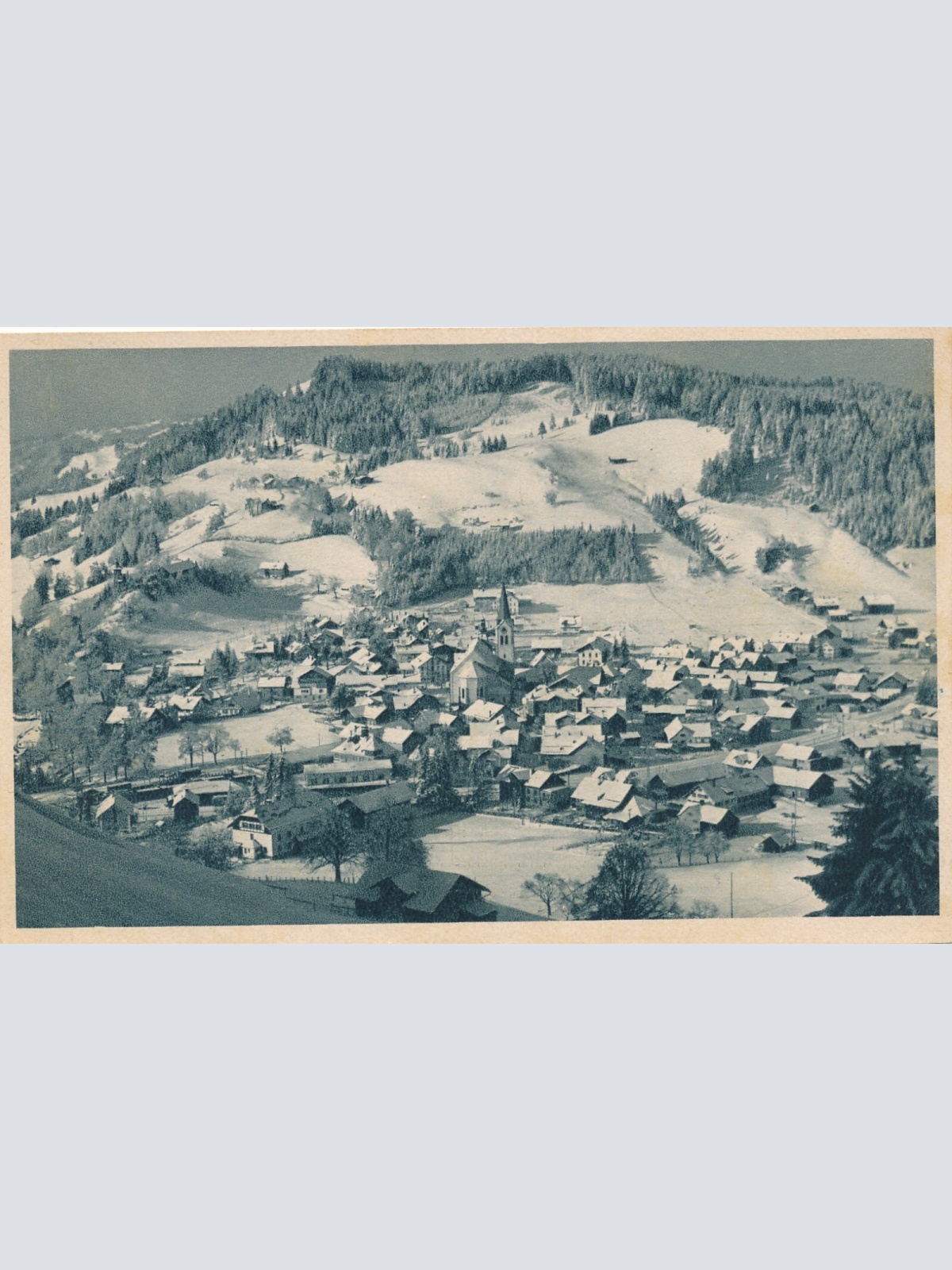 AK, Wintersportplatz Oberstaufen im Allgäu mit Kapf (S1339)