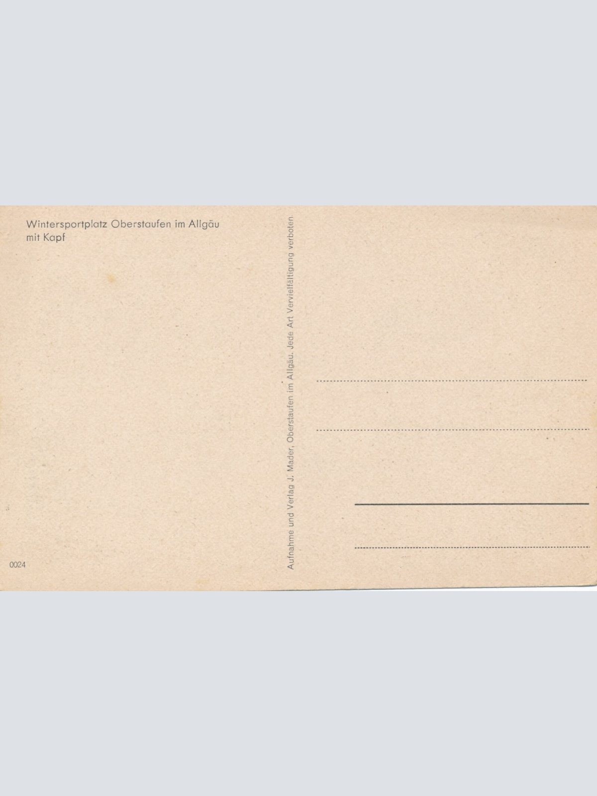 AK, Wintersportplatz Oberstaufen im Allgäu mit Kapf (S1339)