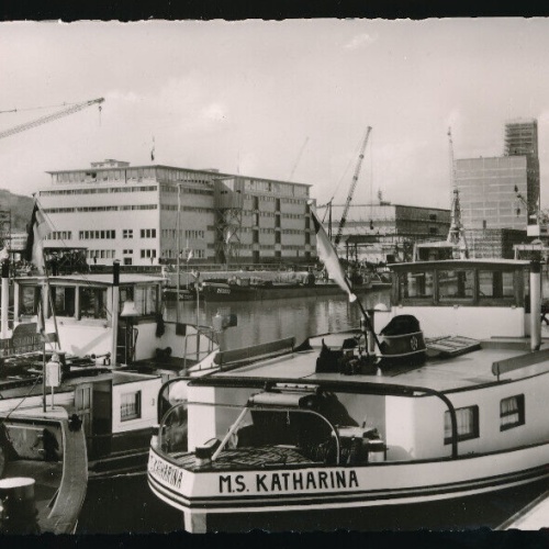 AK aus Stuttgart Neckarhafen mit M.S. Katharina Baden - Württemberg (5845)