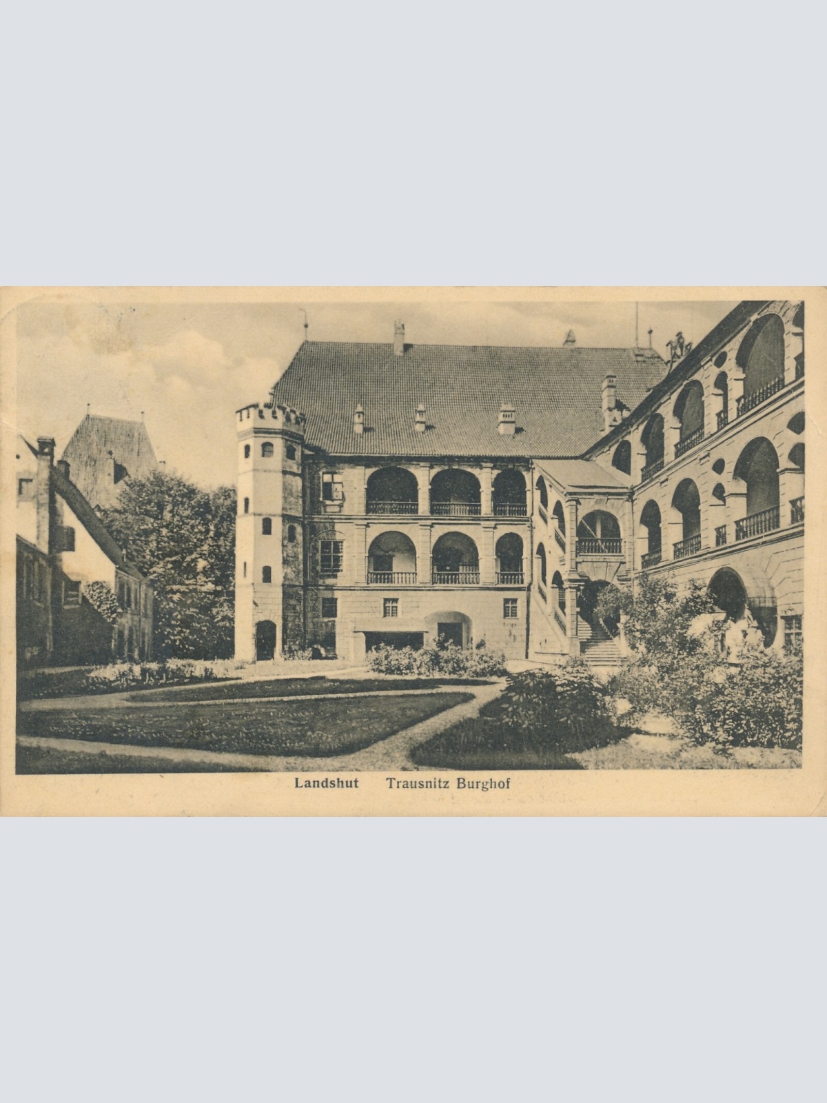 AK, Landshut, Trausnitz Burghof, Bayern (S1329)