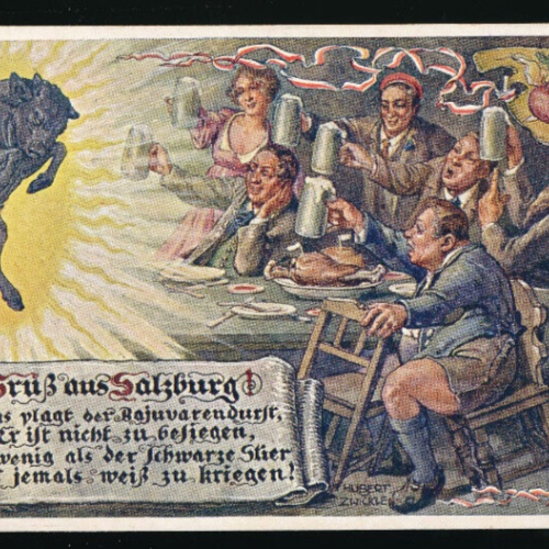 Künstler AK gruss aus Salzburg vom Roberti Stübl (5549)