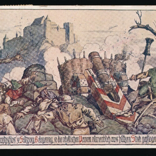 AK aus Salzburg Festung Hohensalzburg belagerung von 1525 (5550)