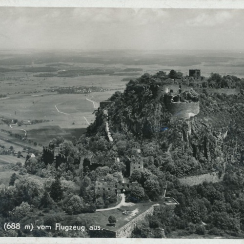 AK, Hohentwiel vom Flugzeug aus, Baden-Württemberg (S1621)