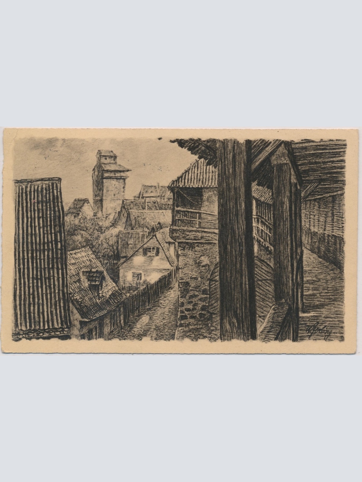 AK, Nördlingen, Eingang zur Bastei, Bayern (S1613)