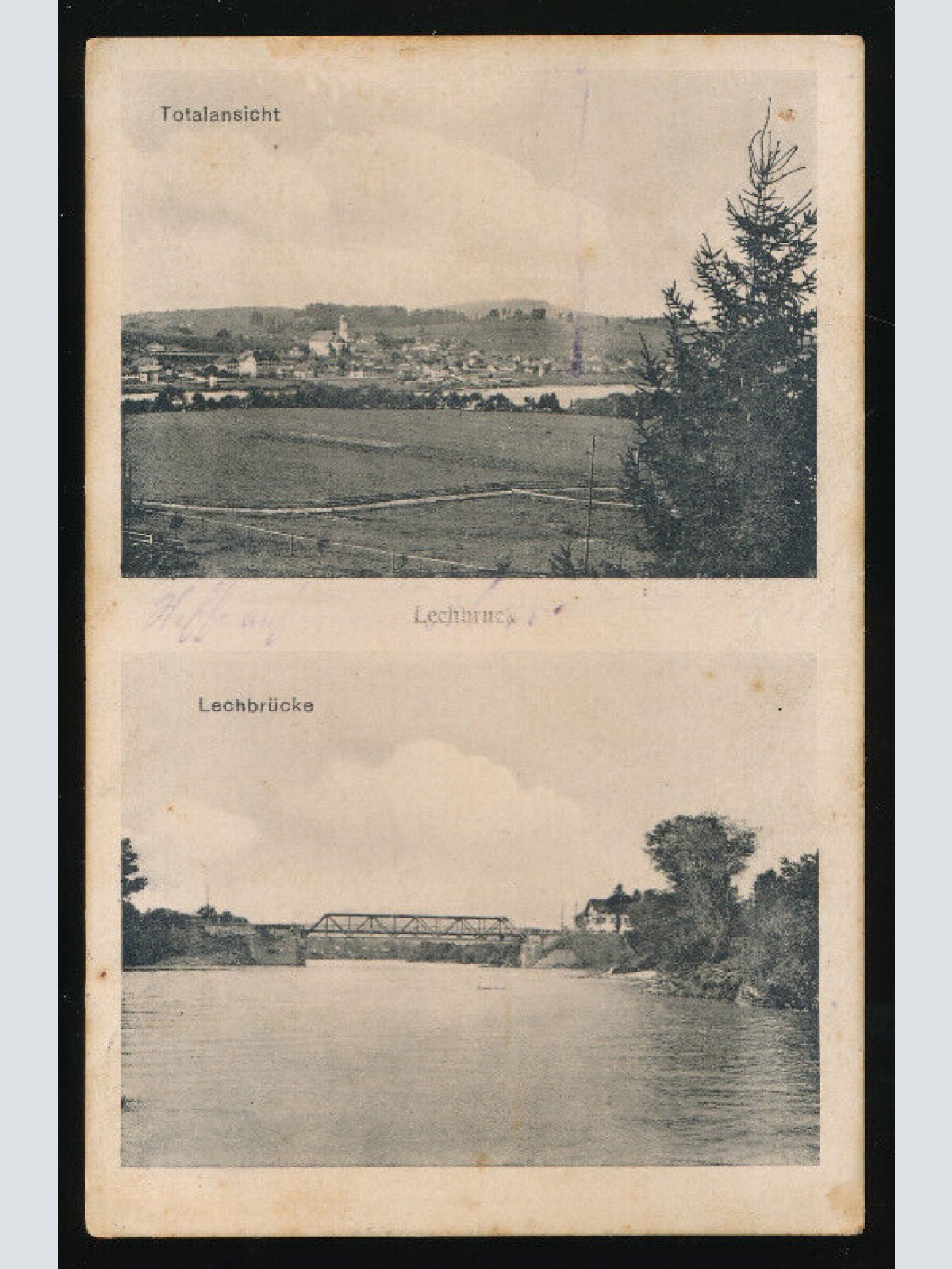 AK Lech mit Lechbrücke Vorarlberg (5817)