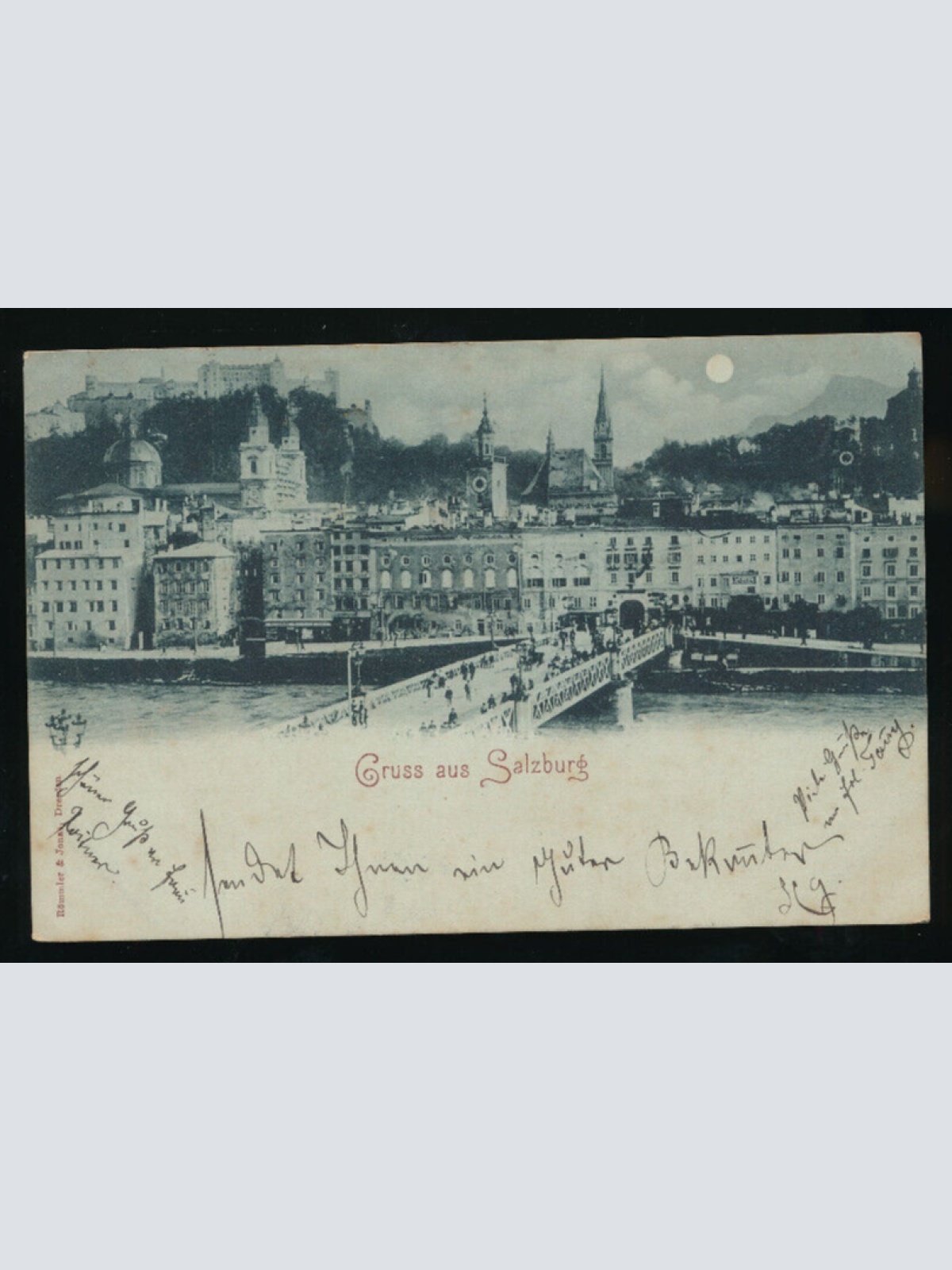 Mondschein - Karte gruss aus Salzburg (5893)