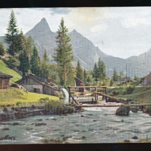 AK aus Ehrwald mit Mühle an der Loisach Tirol (5918)