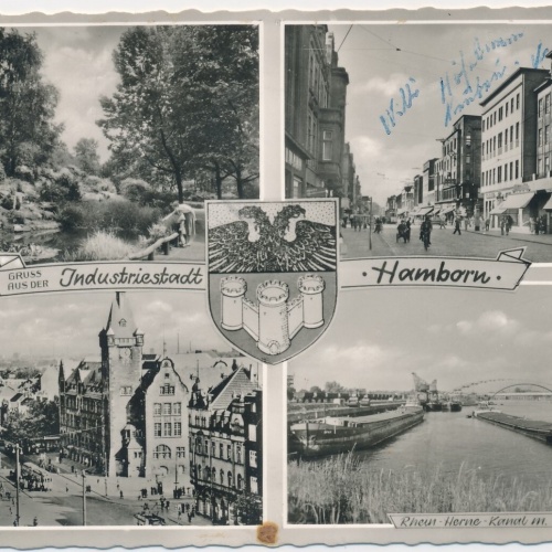 AK, Gruß aus der Industriestadt Hamborn, Duisburg, Nordrhein-Westfalen (S1677)