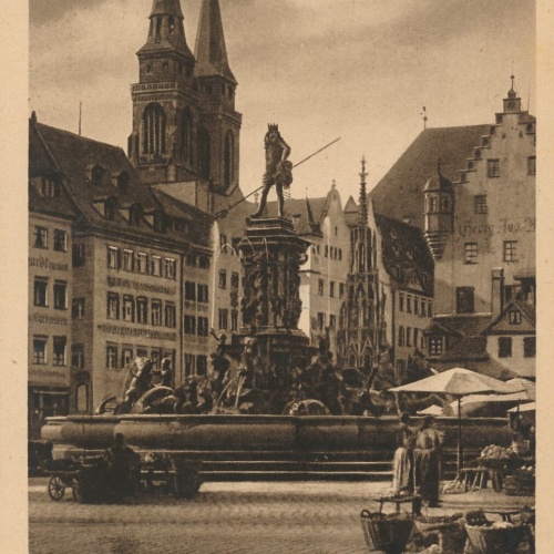 AK, Nürnberg, Neptunbrunnen, Bayern (S1668)