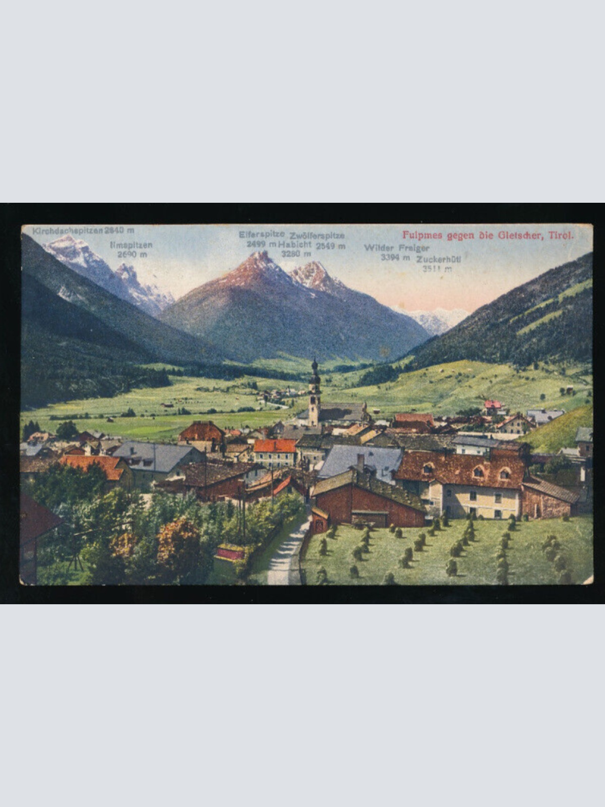 AK aus Fulpmes gegen die Gletscher Tirol (5788)