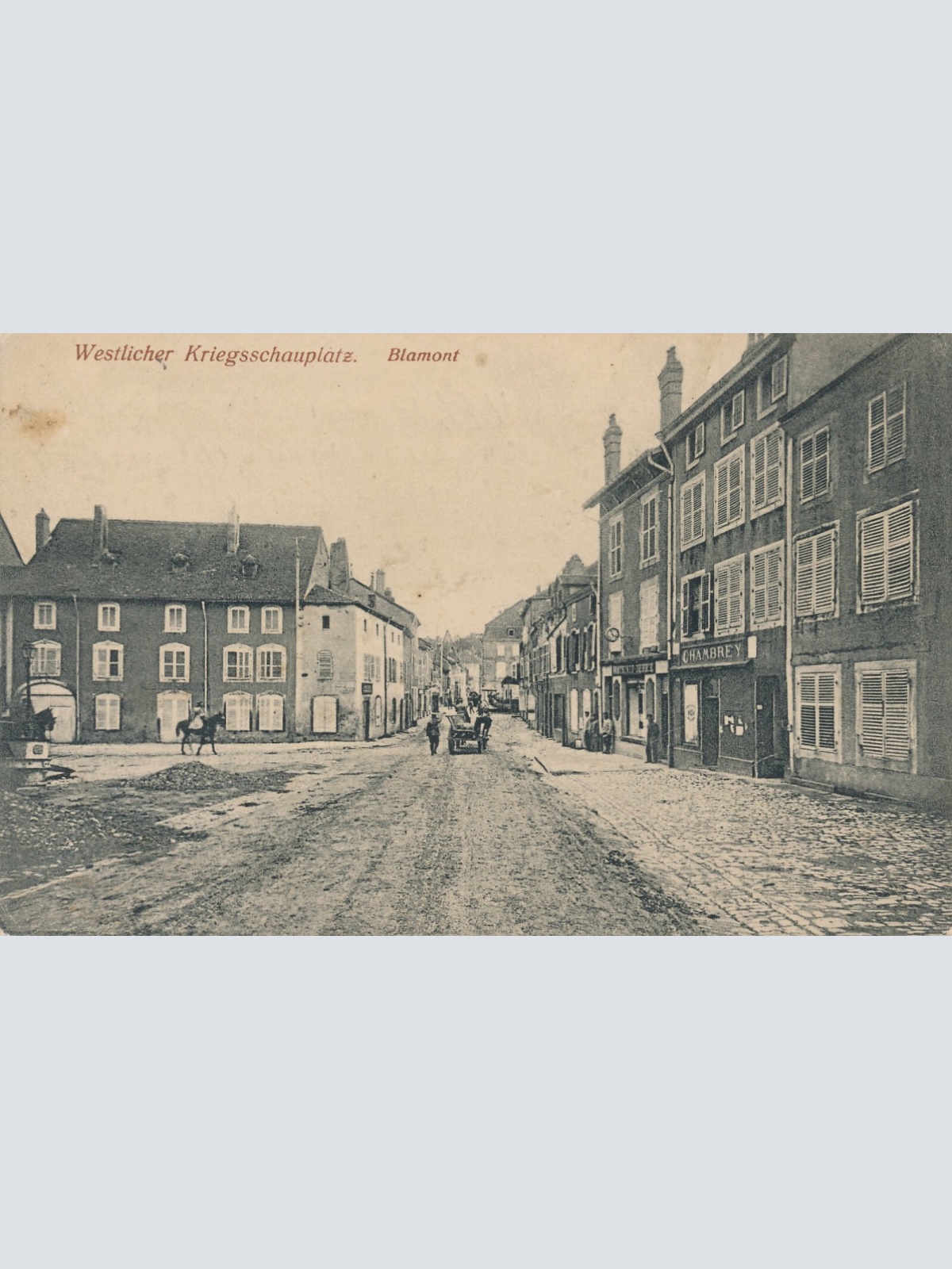AK, Westlicher Kriegsschauplatz, Blamont, Frankreich (S1918)