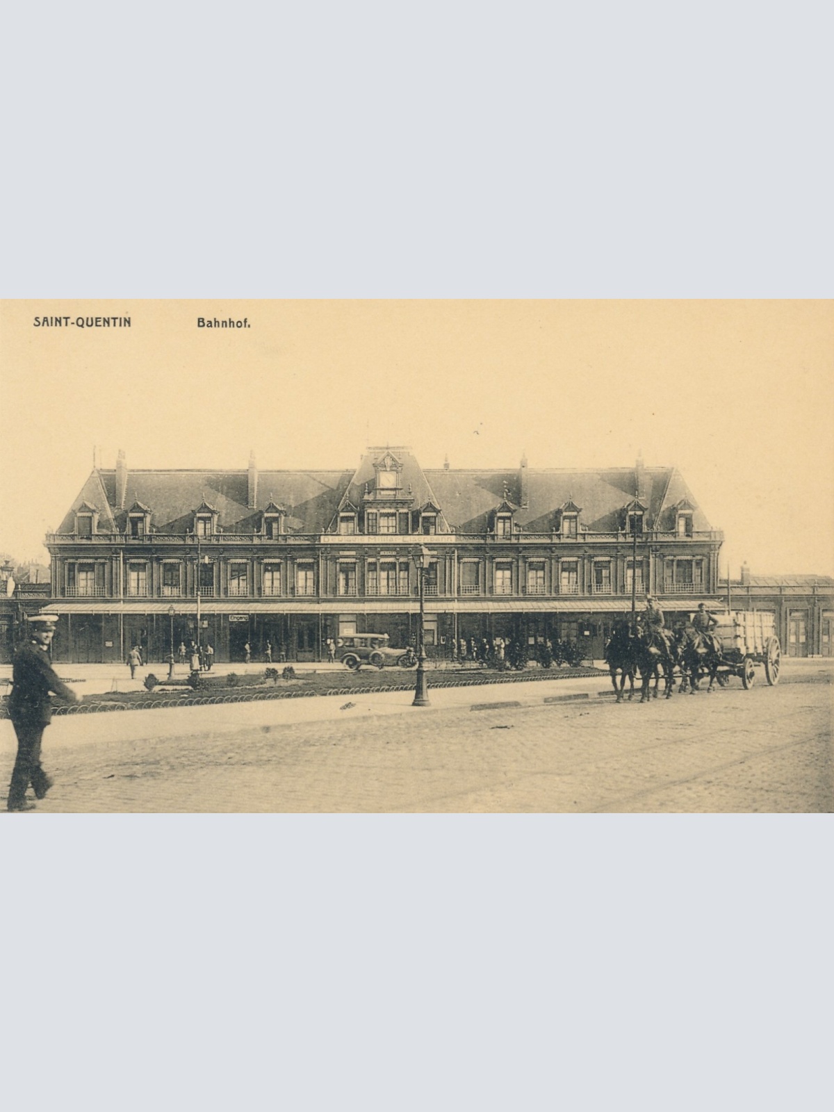 AK, Saint-Quentin, Bahnhof, Frankreich (S1916)