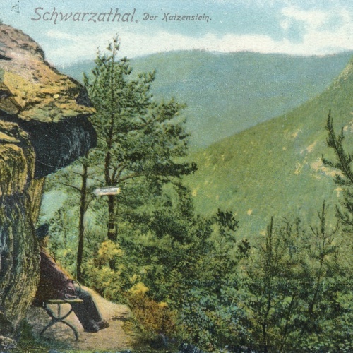 AK, Schwarzathal, Der Katzenstein, Thüringen (S1907)