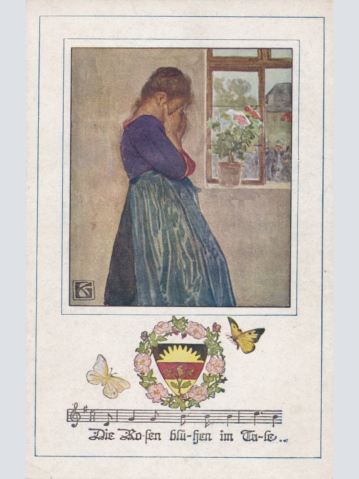 AK, Die Rosen blühen im Tale (S1841)