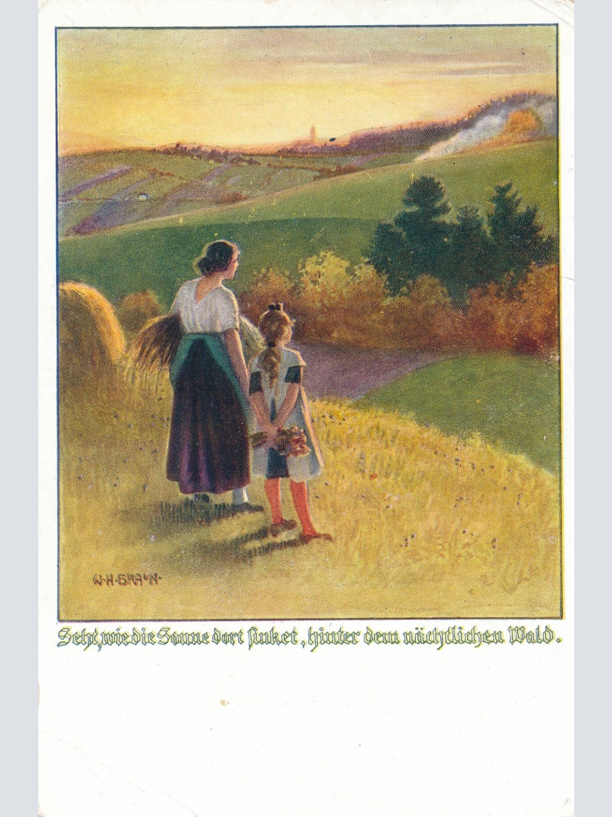 AK, Seht, wie die Sonne dort sinket, hinter dem nächtlichen Wald (S1844)