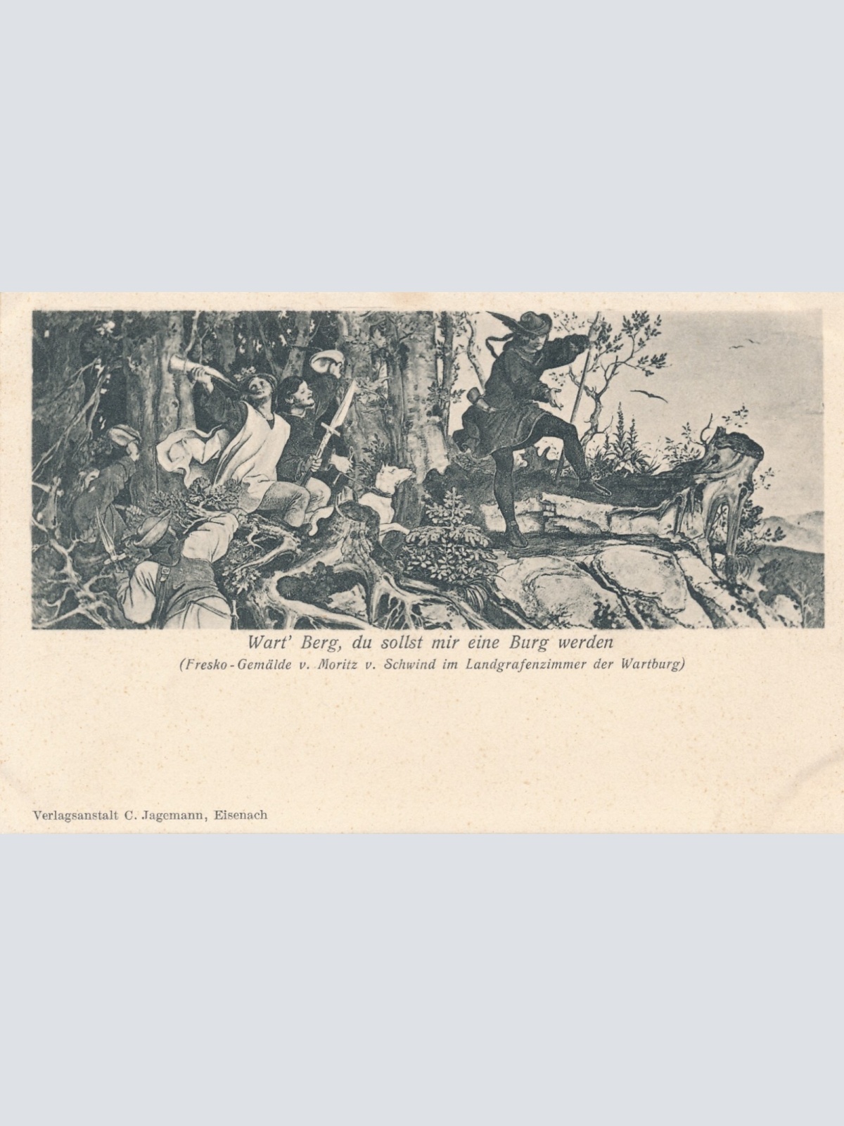 AK, Wart' Berg, du sollst mir eine Burg werden, Moritz v. Schwind (S1851)