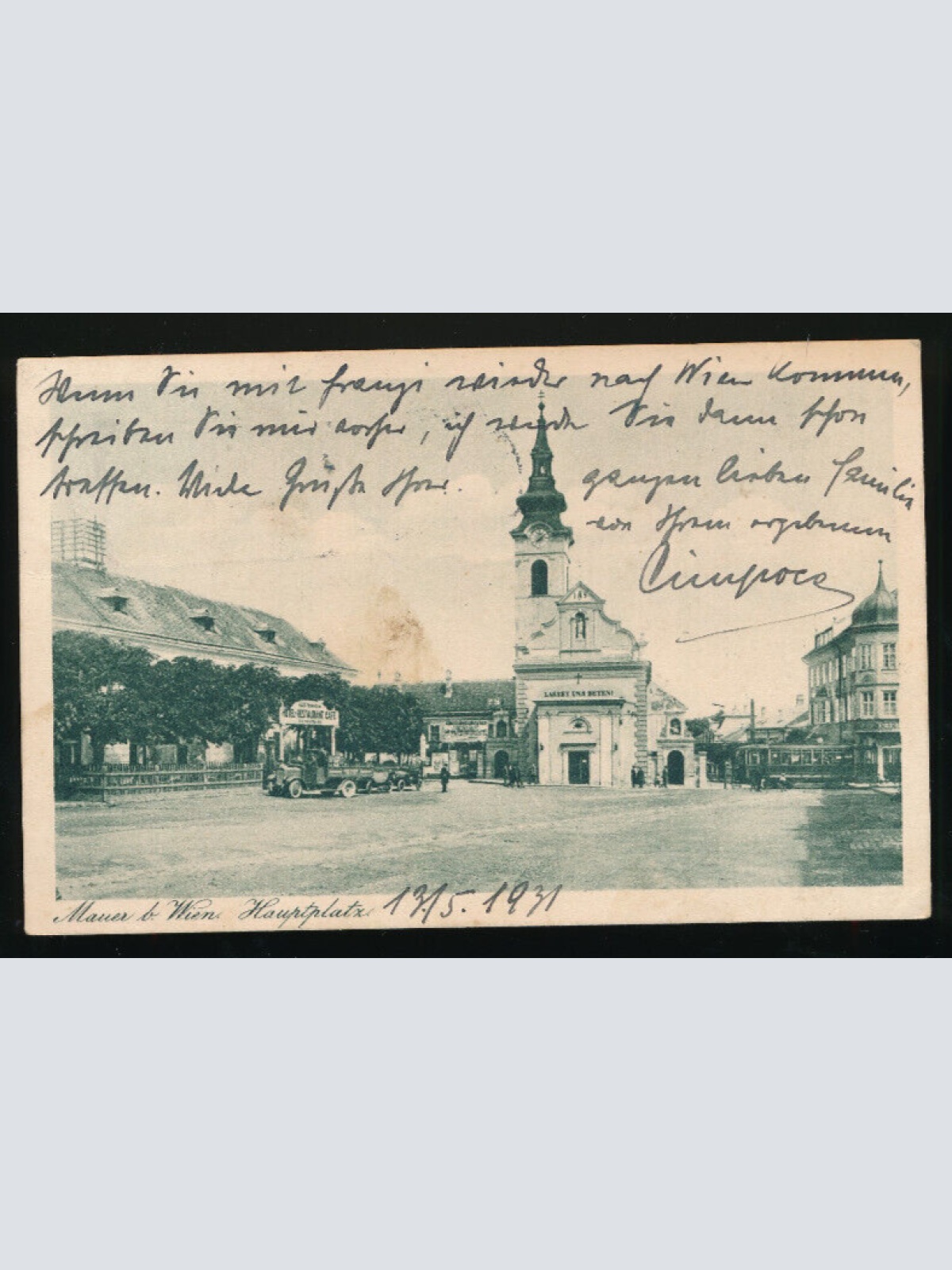 AK aus Mauern bei Wien mit Hotel Restaurant Cafe Niederösterreich (5877)