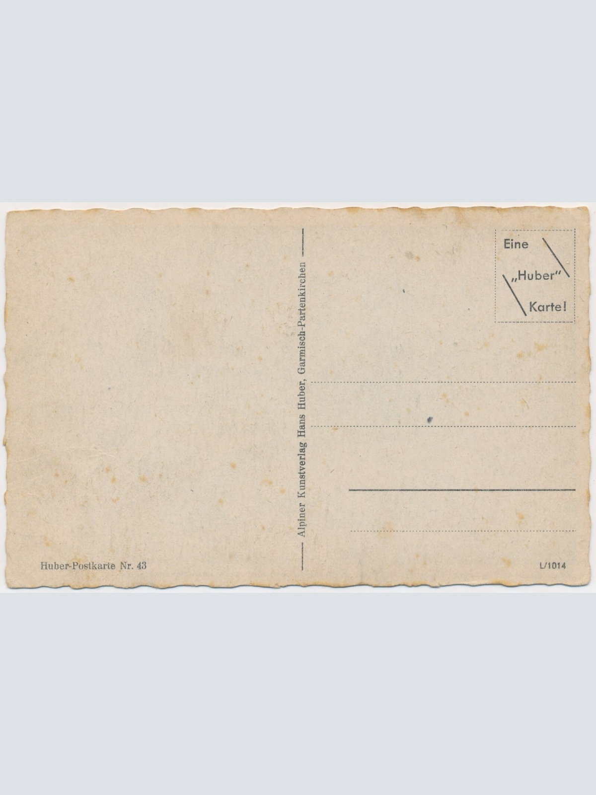 AK, Kreuzeckhaus gegen Zugspitze Höllentalgletscher, Bayern (S1823)