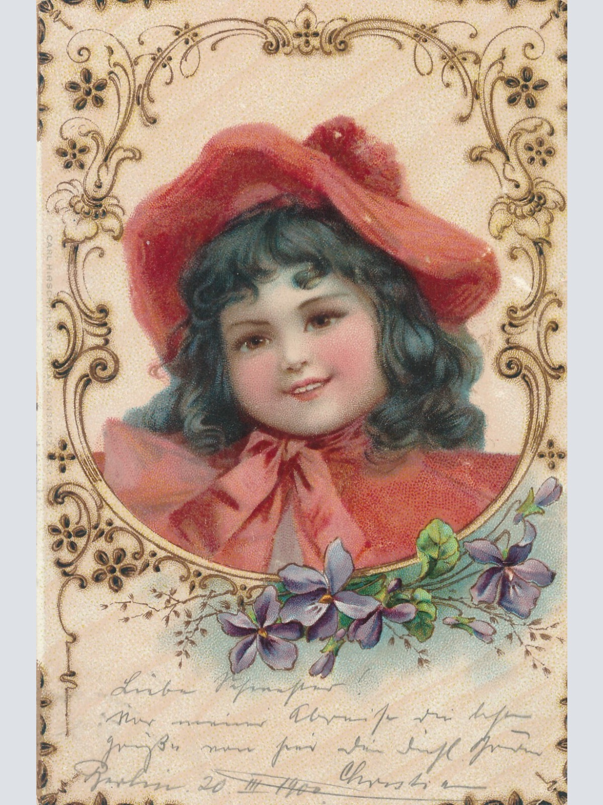 AK, Porträt von einem kleinen Mädchen (S1837)