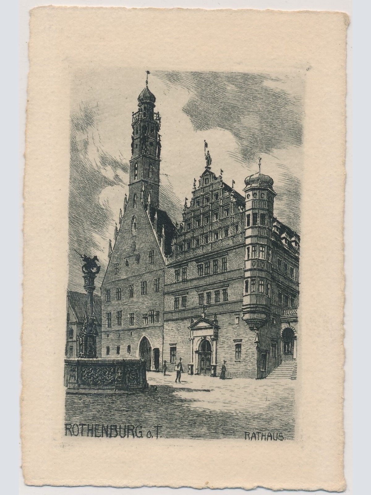 AK, Rothenburg ob der Tauber, Rathaus, Bayern (S1943)