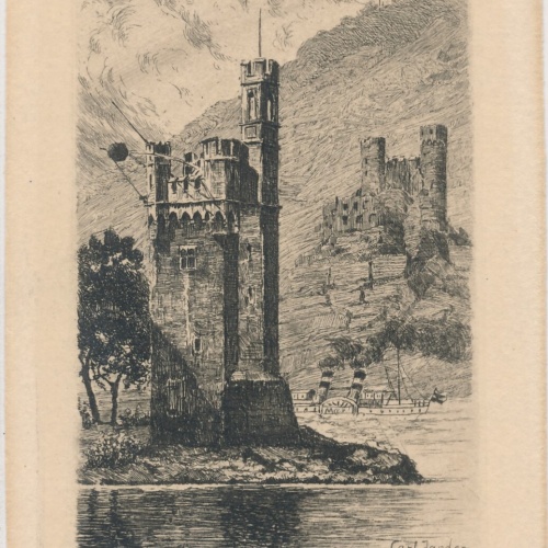 AK, Mäuseturm und Ruine Ehrenfels, Rheinland-Pfalz (S1951)