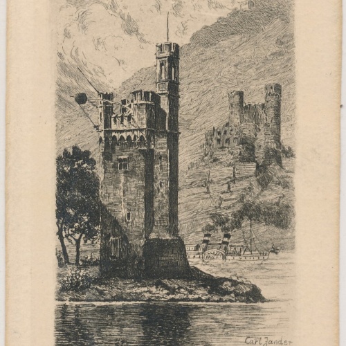 AK, Mäuseturm und Ruine Ehrenfels, Rheinland-Pfalz (S1952)