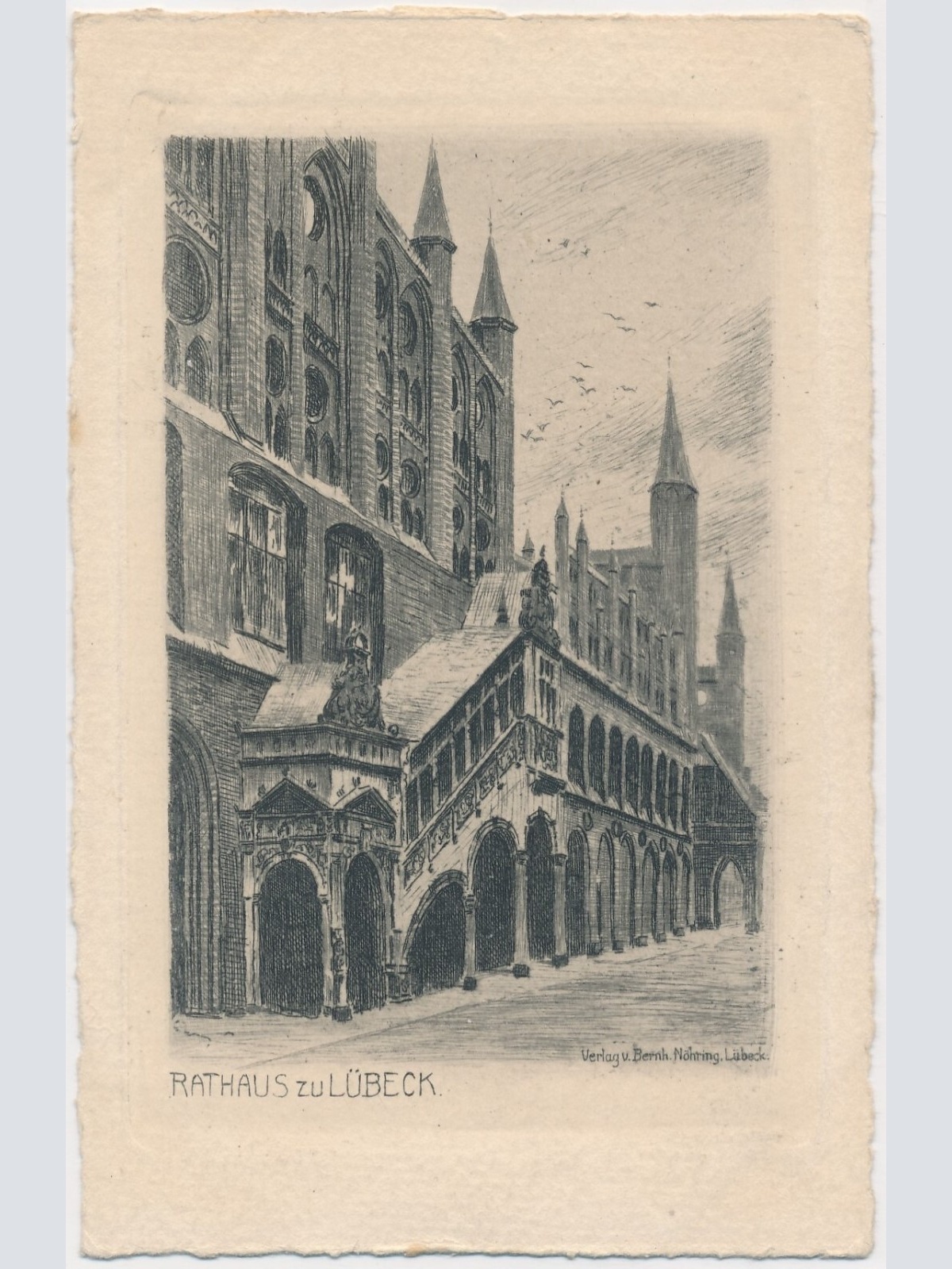 AK, Rathaus zu Lübeck, Schleswig-Holstein  (S1934)