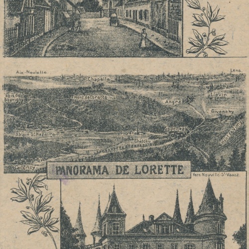 AK, Vimy, L'Eglise et le Mont, Panorama de Lorette (S1964)