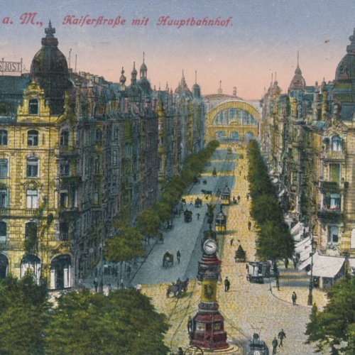 AK, Frankfurt am Main, Kaiserstraße mit Hauptbahnhof, Hessen (S1765)
