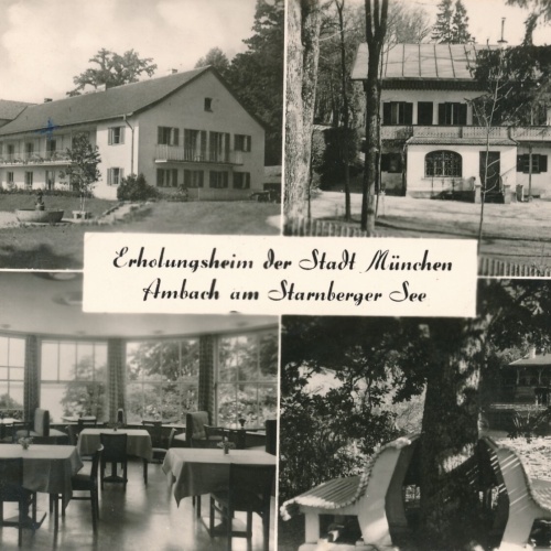 AK, Erholungsheim der Stadt München, Ambach am Starnberger See, Bayern (S1806)