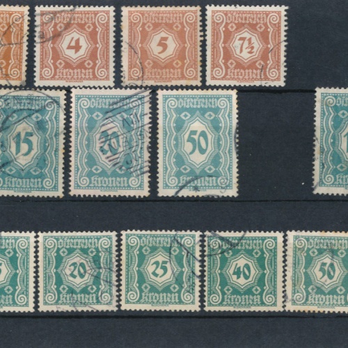 Portomarken 1922 Ank 103 - 117 gestempelt (6257)