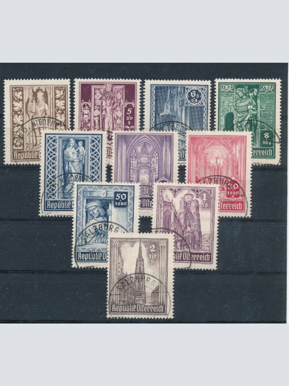 Wiederaufbau des Stephansdomes 1946 ANK 799 - 803 Gestempelt (6252)