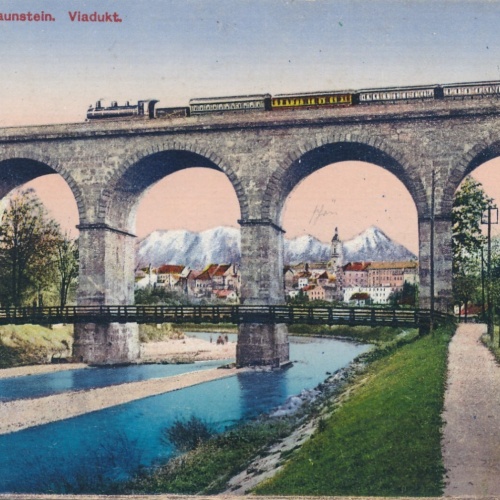 AK, Nr. 3623, Traunstein, Viadukt, Bayern (S1819)
