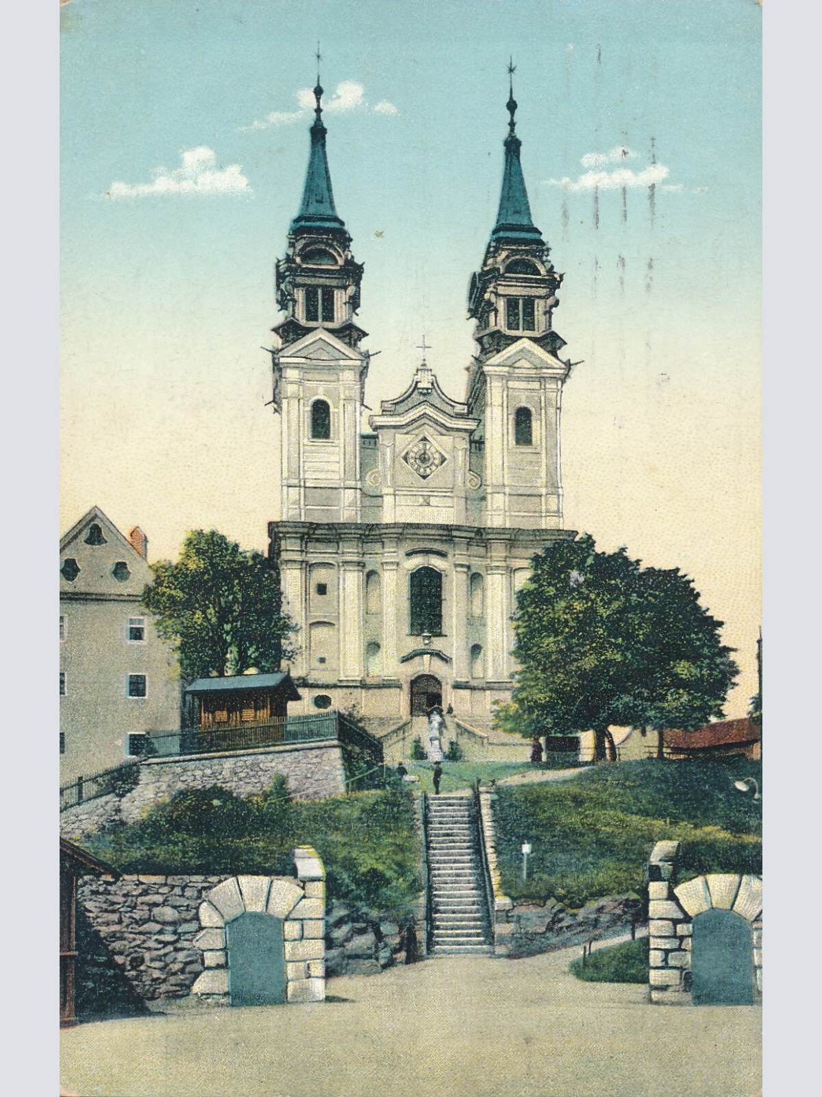 AK aus Linz mit Wallfahrtskirche am Pöstlingberg Oberösterreich (6299)