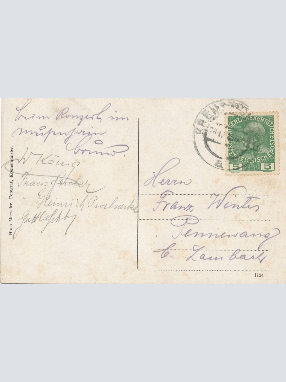 AK aus Kremsmünster mit Gunther Teich Oberösterreich (6333)