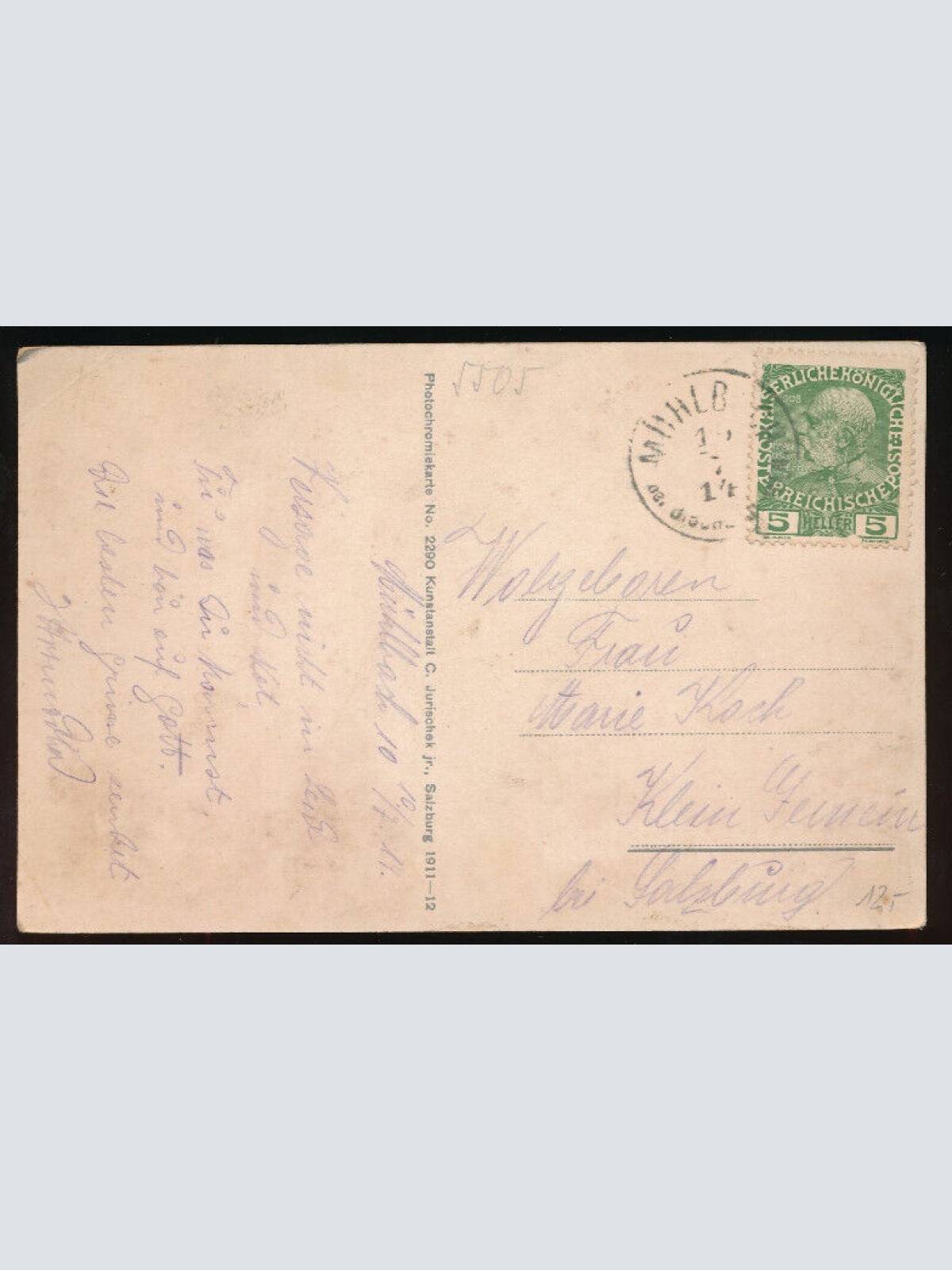 AK aus Mühlbach mit dem Hochkönig Salzburg (5994)