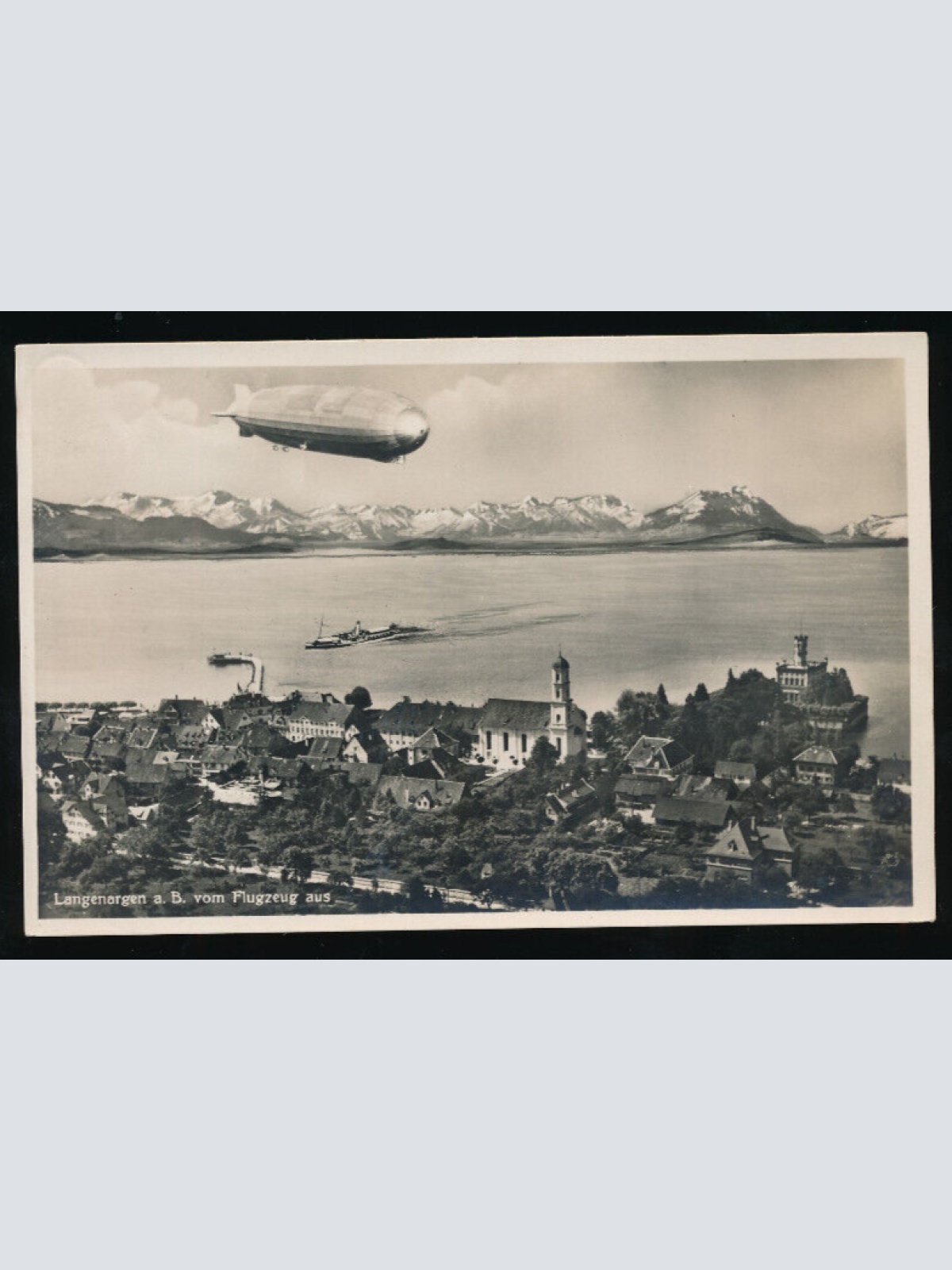 AK aus Langenargen mit Zeppelin Baden - Württemberg (5854)