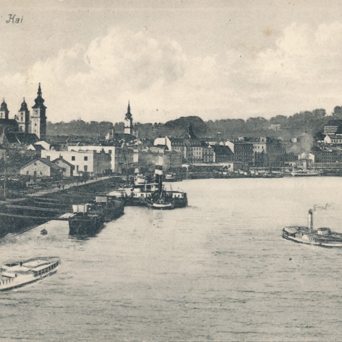 AK aus Linz mit Dampfer Oberösterreich (6322)